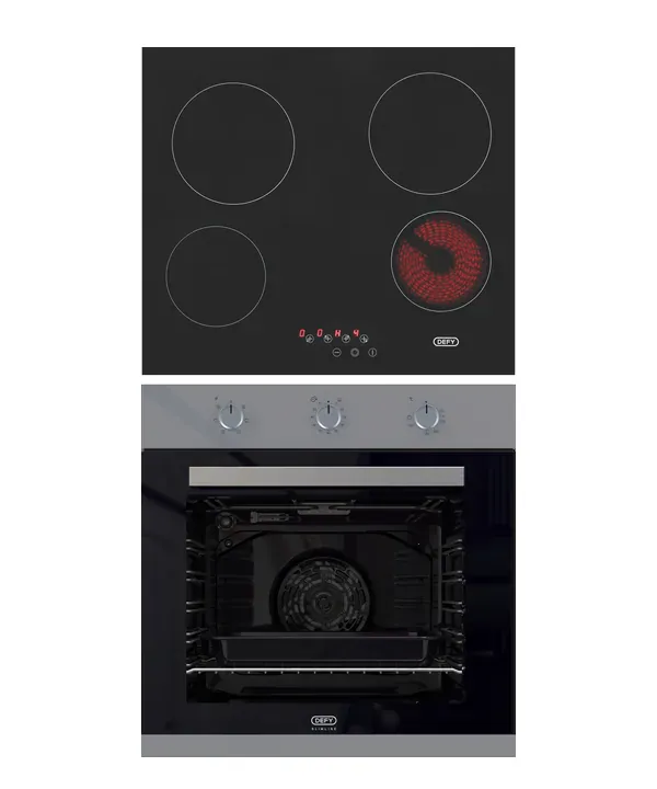 A Defy built-in oven below a ceramic hob